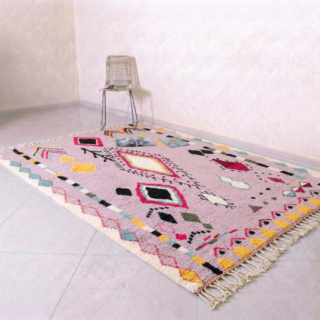 Custom Beni Ourain Rug - Vibrant Pink Boho