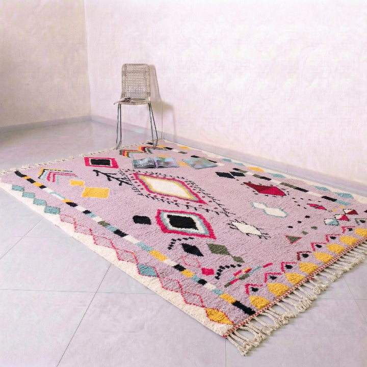 Custom Beni Ourain Rug - Vibrant Pink Boho