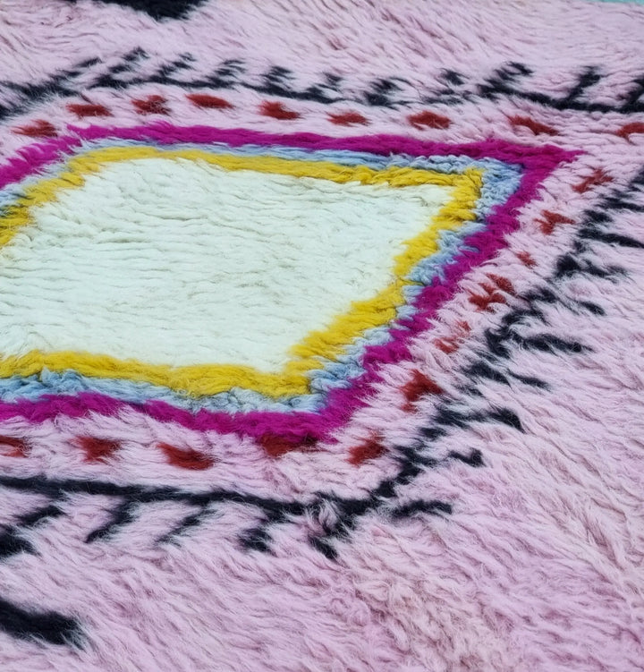 Custom Beni Ourain Rug - Vibrant Pink Boho